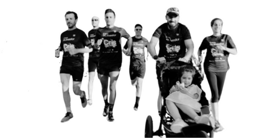 Grupo de personas en una carrera contra el Cáncer
