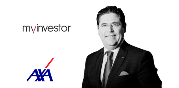 Foto Luis Saéz y logos MyInvestor y AXA